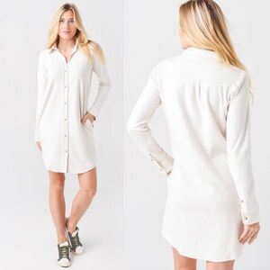 FAHERTY Legend Sweater Dress In Off White size XS